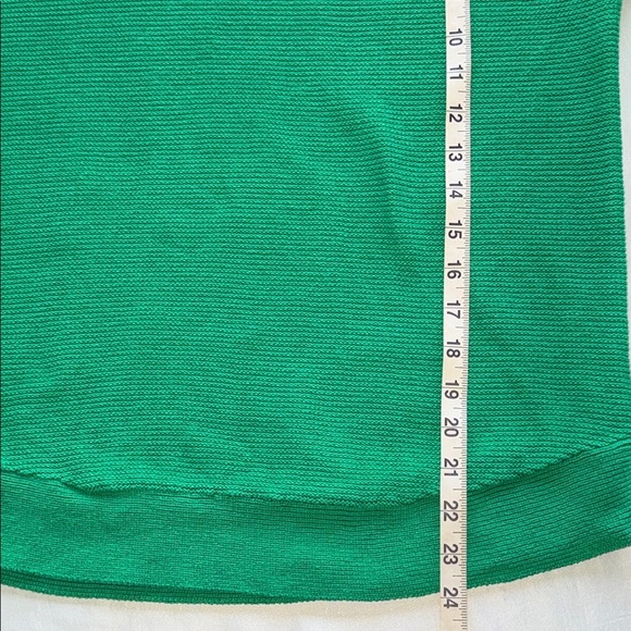 Cable & Gauge Gorgeous Kelly Green Boat Neck Sweater Ribbed Texture Cotton Sz S - Picture 9 of 11